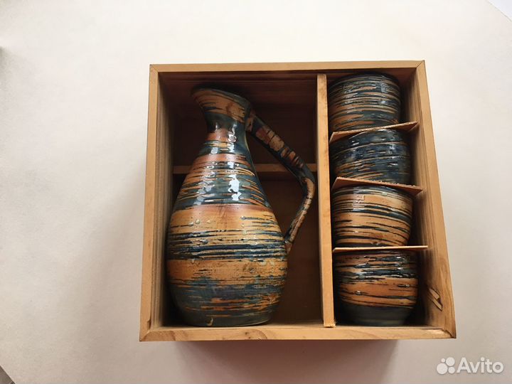 Набор для саке (кувшин и стаканчики керамика)