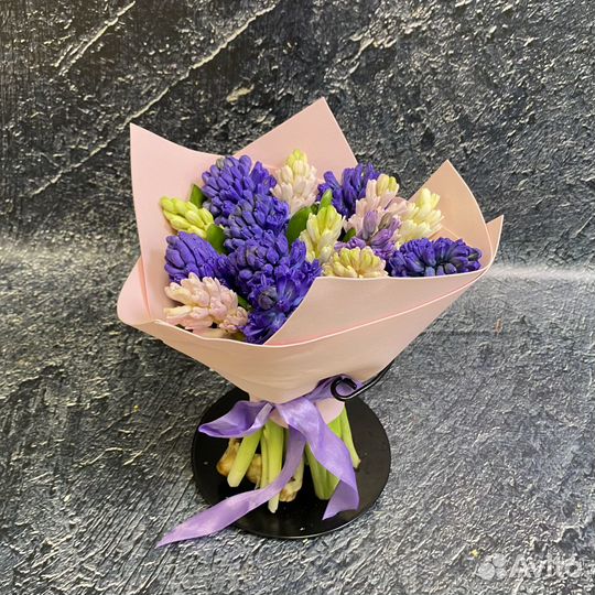 Букет из разноцветных гиацинтов 15 шт