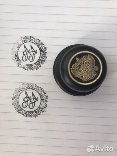 Печать для свадьбы, инициалы аа