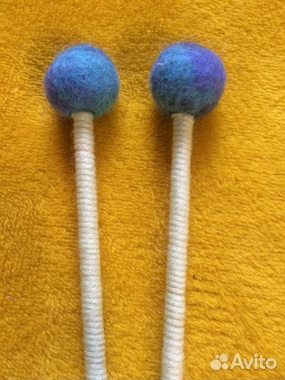 Палочки для глюкофона (Шерстянной шарик)
