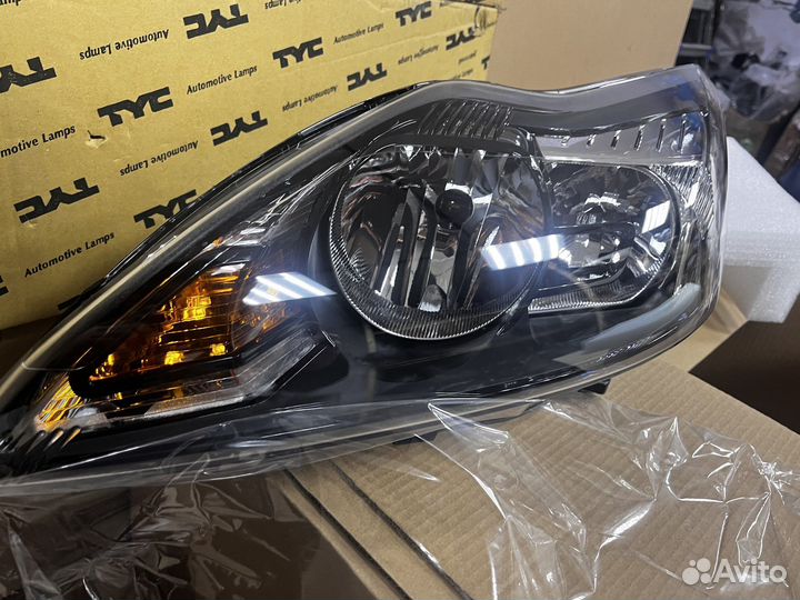 Фара ford focus 2 рестайлинг черная