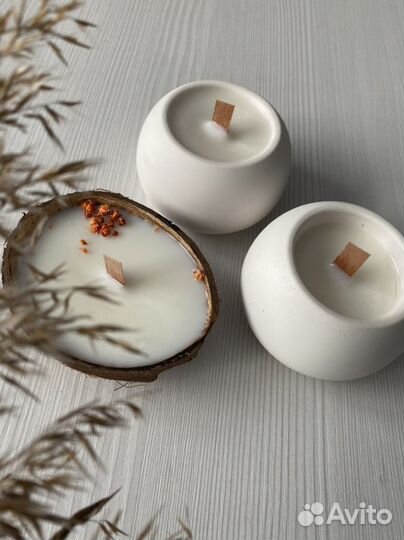 Свечи соевые, аромасаше, подарок