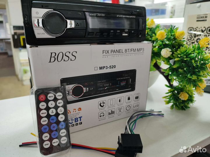 Автомагнитола 1din boss MP3-520