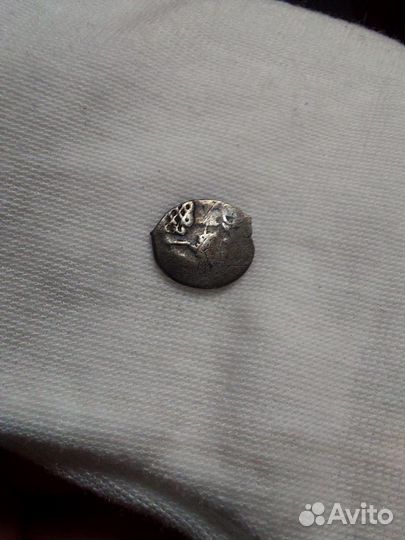 Редчайшая полуденьга с барсом, удельная чешуя