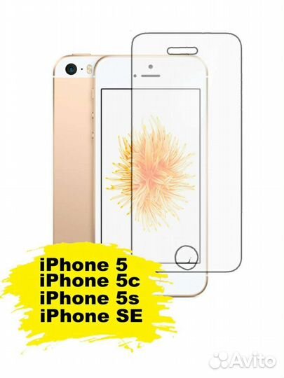 Защитное стекло на iPhone 5