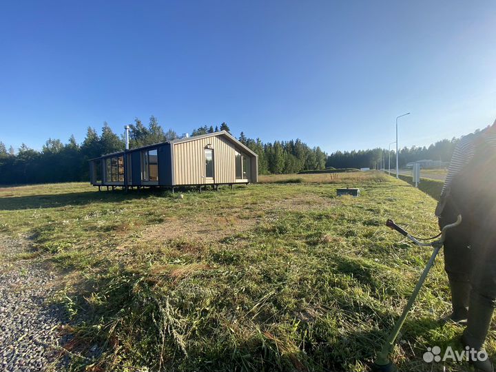 Покс травы, стрижка газона, расчистка участка