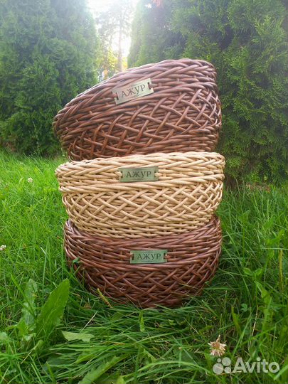 Плетёные корзины и кашпо из ротанга