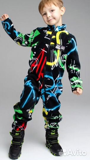 Детский флисовый комбинезон