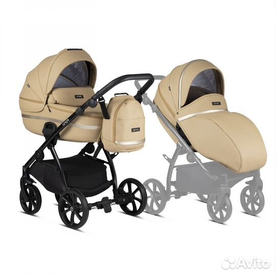 Коляска модульная 2 в 1 Tutis Uno+ (new кожа)