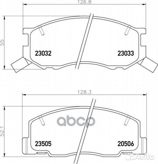 Колодки тормозные дисковые перед NP1014 NIS