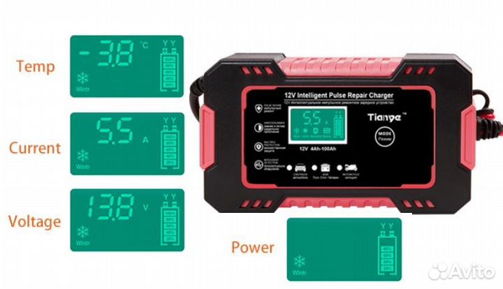 Зарядное устройство автомобильных акб 12в