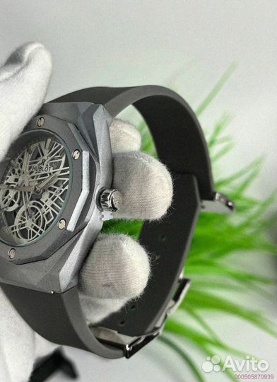 Часы наручные Hublot WHB3 серебро (Арт.60708)