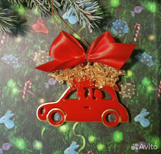 Новогодние игрушки из эпоксидной смолы