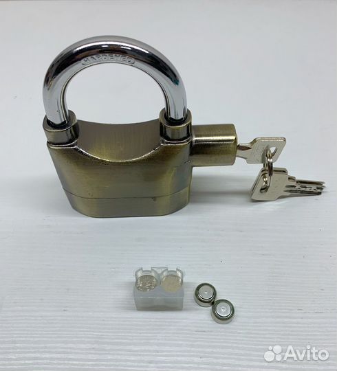 Универсальный замок с сиреной LK325 Alarm золотой