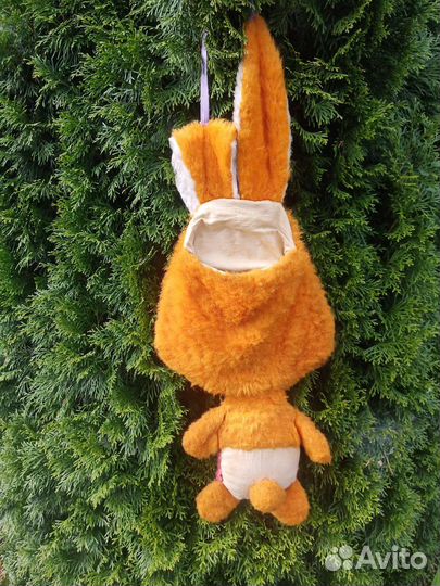 Мягкая игрушка заяц пижамница СССР