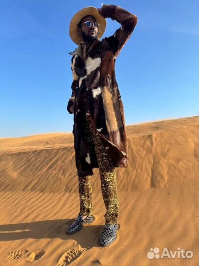 Кастомная двусторонняя дубленка из коровьей шкуры