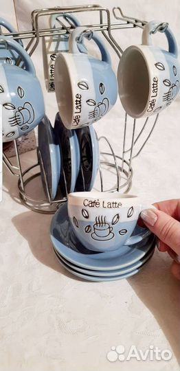 Новый Кофейный сервиз на 6 персон Кофейные чашки