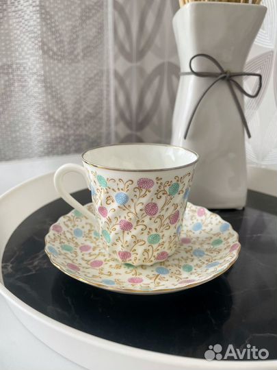 Кофейная пара лфз рисунок хризантема