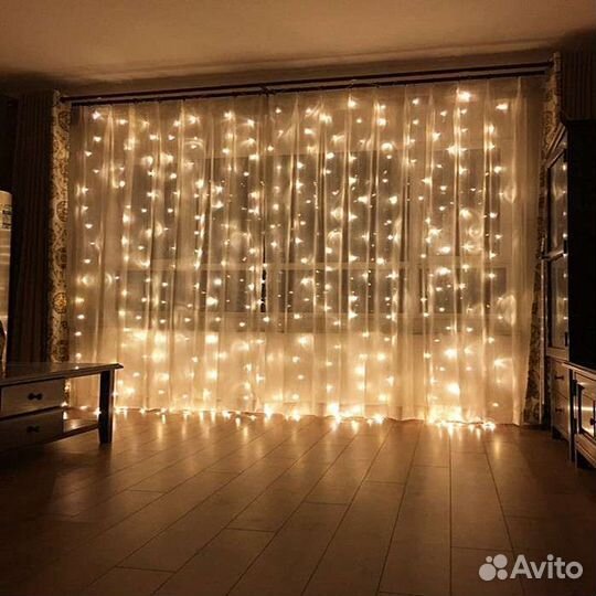 Гирлянда штора 3х3м