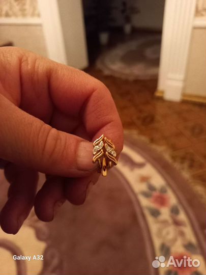 Золотые серьги детские 583