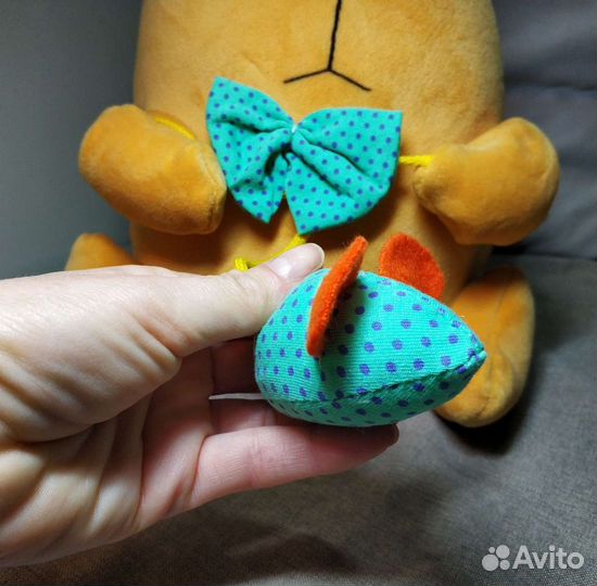 Мягкие игрушки котик, дельфин, корова