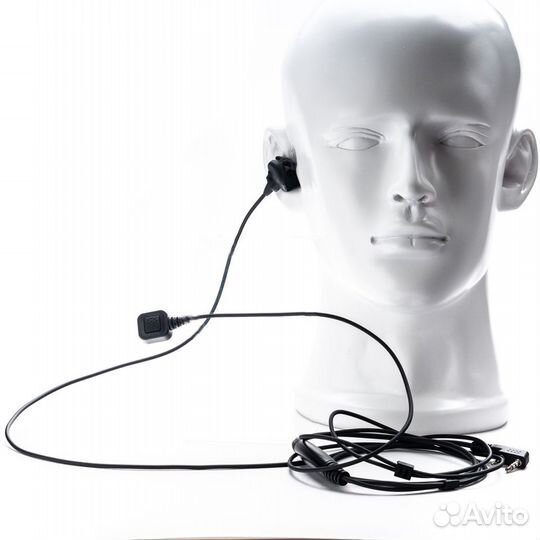 Гарнитура для рации с виброционным ушным датчиком