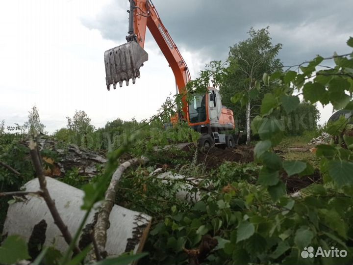 Демонтажные работы расчистка участка спил деревьев