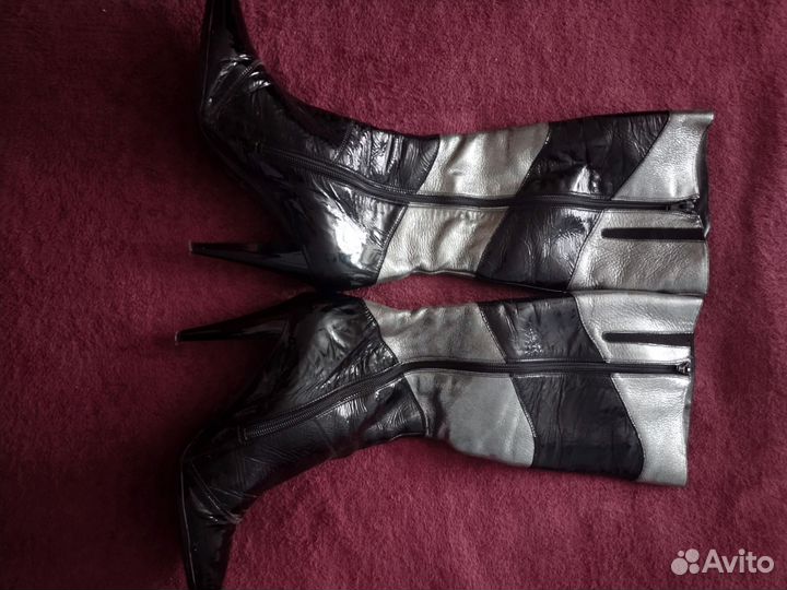 Сапоги кожаные