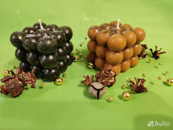 Свечи из натурального пчелиного, соевого воска