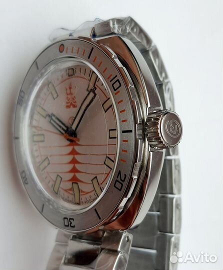 Часы Восток амфибия нептун белые 2025