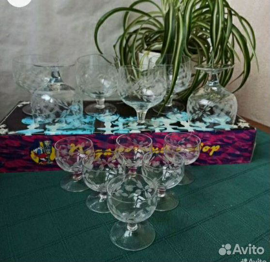 Новые Бокалы Гусь хрустальный рюмки в коробке