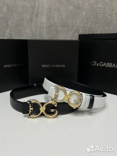 Ремень женский D&G двусторонний премиум