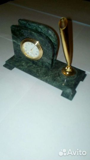 Письменный Прибор с Часами Новый