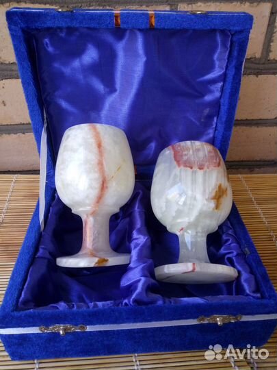 Бокалы для хереса из оникса в подарочной коробке