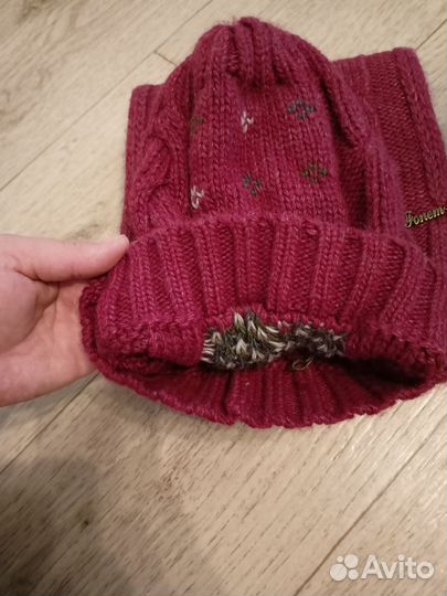 Зимний комплект шапка и шарф женский