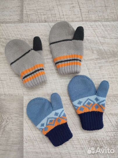 Варежки детские 2 года