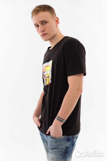 Футболка emotion DAY «Print004» - черный. Оптом