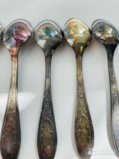 Кофейные ложки серебрение 6 штук