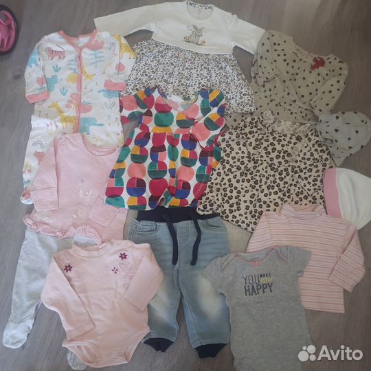 Одежда пакетом для девочки р.62,68