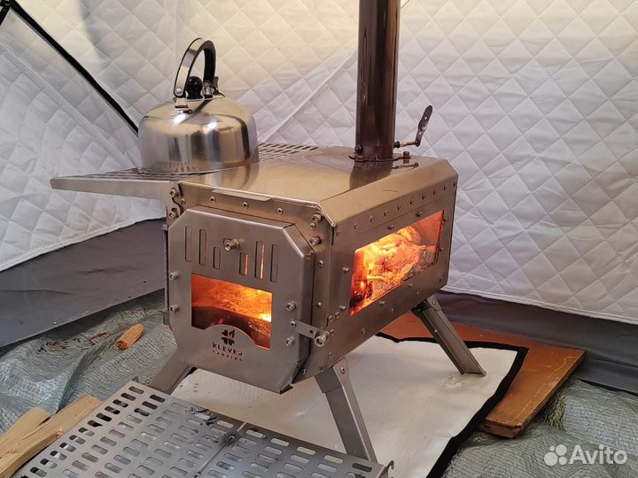 Печь для зимней палатки с Духовкой KleverCamping