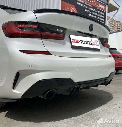 Диффузор в стиле MP Competition BMW 3er G20