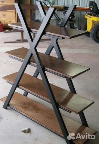 Стеллажи, этажерки, стол, стул, тумбы лофт