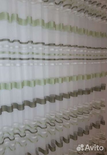 Тюль в горизонтальную полосу