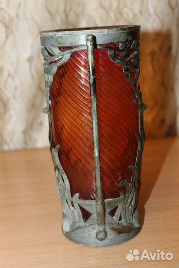 Ваза цветное стекло СССР Олень