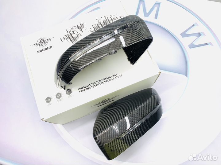 Накладки зеркал BMW G42 стиль OEM сухой карбон