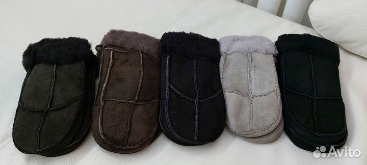 Дублёные женские варежки натуральные