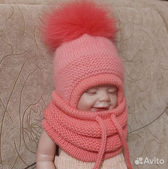 Шапочка и снуд для девочки