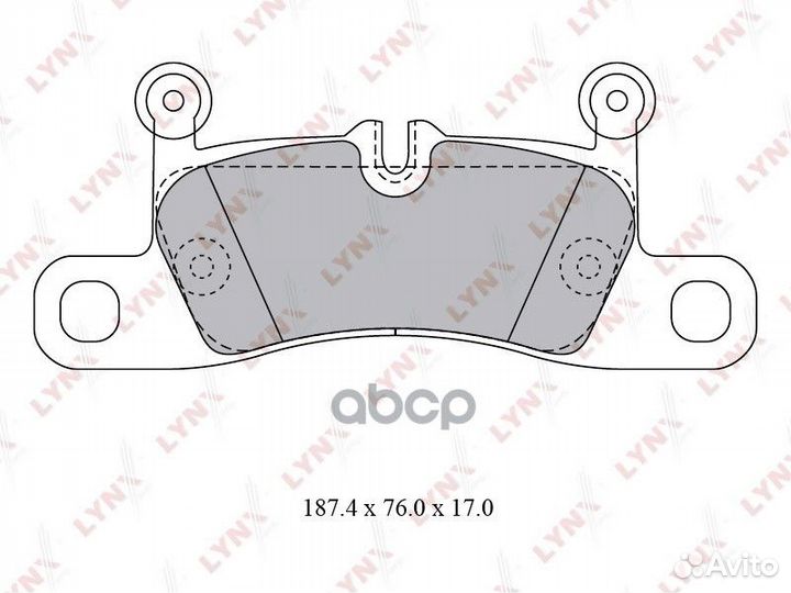 Колодки тормозные дисковые зад BD8029 lynxauto