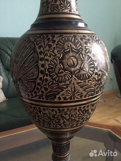 Ваза напольная латунь Индия 60см