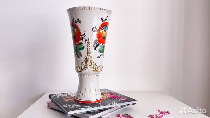 Ваза Березно Петриковская роспись СССР винтаж